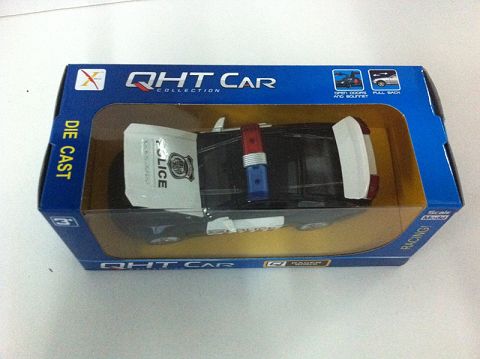 1:32 mustang alloy recovery police car,4 door opening (window box, one color mixed)
