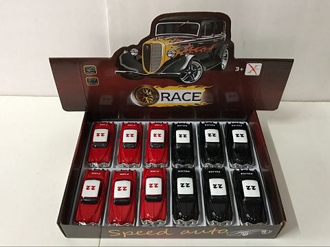 1:32合金回力老爷车警车,2开门（12只装一展示盒,1款2色混装）