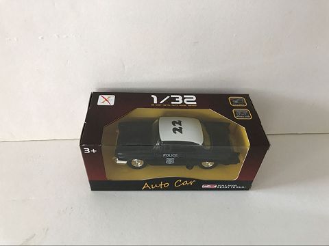 1:32合金回力老爷车警车,2开门（1款1色混装）