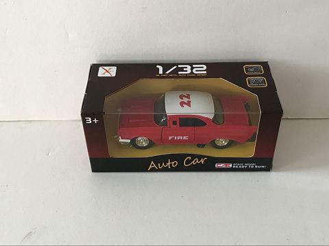 1:32合金回力老爷车消防车,2开门（开窗盒,1款1色混装）