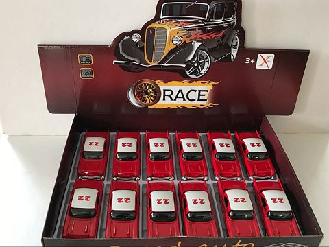 1:32合金回力老爷车消防车,2开门（12只装一展示盒,1款1色混装）