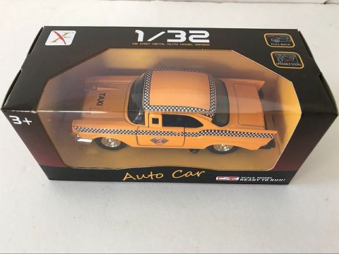 1:32合金回力老爷车的士车,2开门，（12只装-展示盒,1款1色混装）