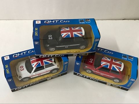 1:32合金回力GT迷你宝马消防车,开门，（开窗盒,1款各1色混装）