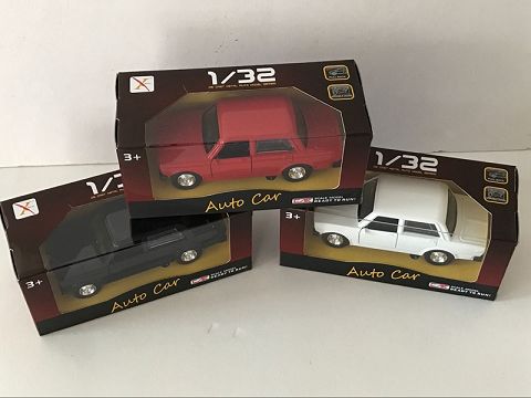 1:32 alloy recovery vintage car, ladle car, open the door (window box,1 style, 3 colors mixed)