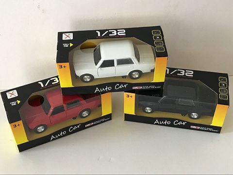 1:32 alloy return commercial vehicle, door opening, sound and light in front light (window box,1 style, 2 colors mixed)
