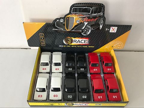 1:32 alloy recovery old car lada Russian fire engine, door opening, sound and light in front and inside lights (12 in a display box,1 in 2 colors)