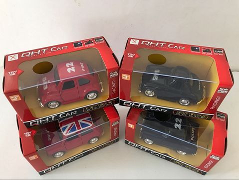 1:32 alloy recovery Q plate police car, open door, with sound and light (window box, 4 2-color mixed)