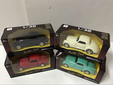 1:32 combination jinhui old car sports car, 2 doors (window box, 1 style and 3 colors mixed)