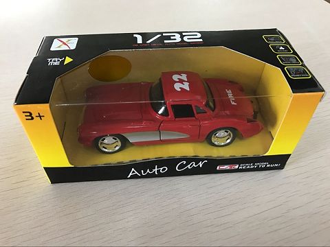 1:32 alloy recoil Chevrolet fire engine, open door, with sound and light (window box, 1 style and 1 color mixed)