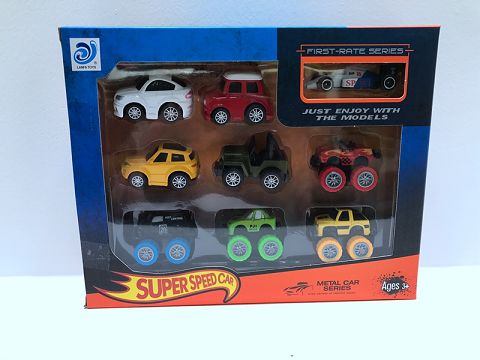 Two types of 4 types of Return force &4 types of cross-country sliding alloy car with 1 sliding alloy equation car (color wheel)
