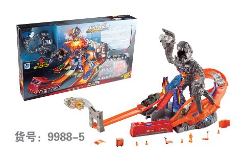 Deformation robot track with 21 alloy cars