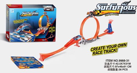 Hammer the spin jump alloy car track