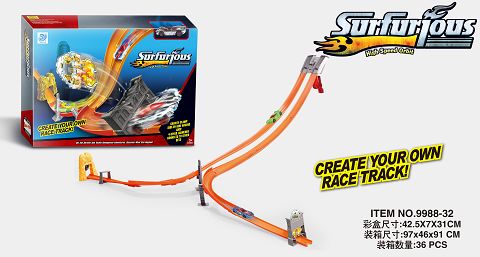 Double door and double track alloy car track
