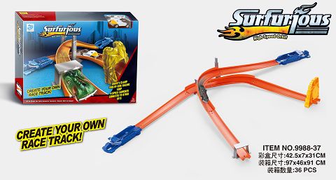 Positive and negative two - way alloy car track