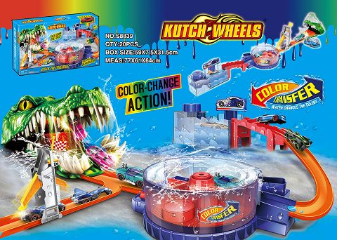 Temperature-sensitive color-changing alloy car track [including 1 color-changing car]