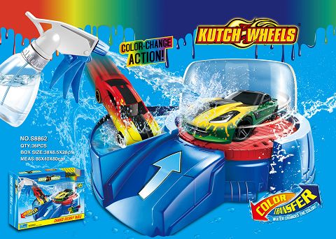 Temperature-sensitive color-changing alloy car track [including 1 color-changing car]