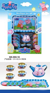 过家家马口铁小猪茶具