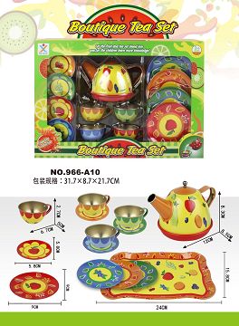 过家家马口铁老水果花茶具
