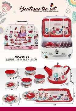 过家家大红古典花茶具礼品盒