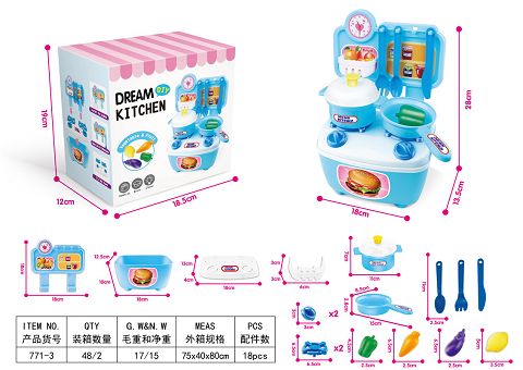 DIY迷你餐台小小桶蓝