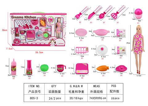 开窗盒芭芘餐具