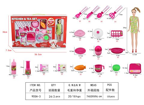 开窗盒芭芘餐具