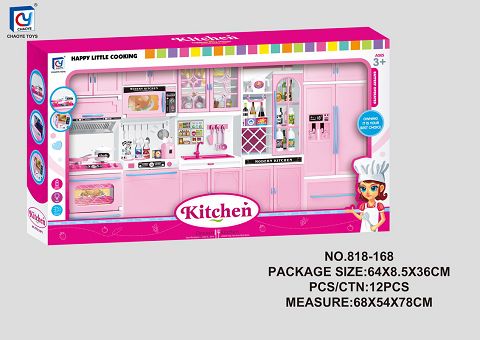 Solid pink kitchen, kitchenware combination