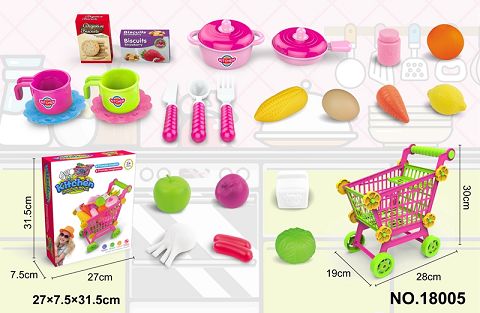 Tableware shopping cart set