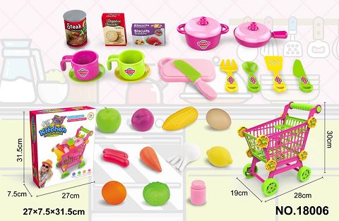 Tableware shopping cart set