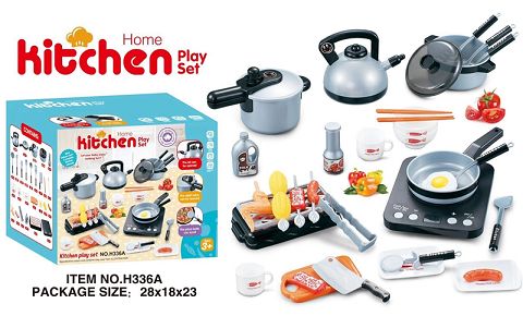 Silver kitchen set with 36 pieces