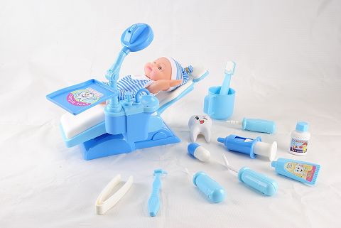Dental bed with lights