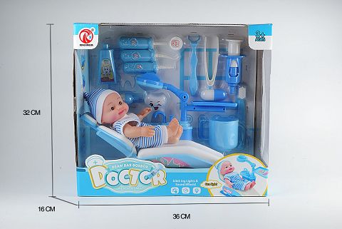 Dental bed with lights and pumps