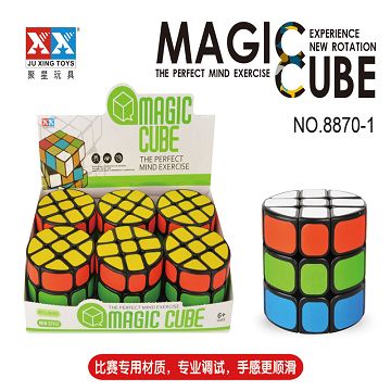 三阶圆柱黑色贴纸魔方