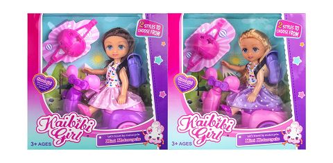 6-Inch kibby girl motorcycle