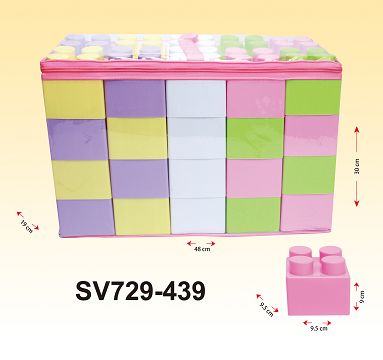 40Pcs pink large building block