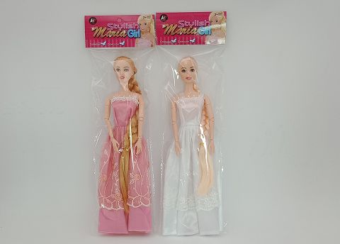 11.5-inch long braid doll with multiple joints