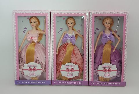 11.5-inch multi-articular long hair doll 3 styles