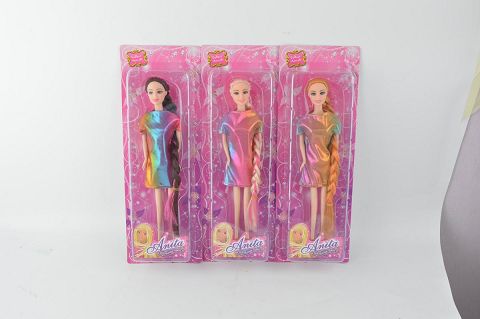 11.5-inch solid body living hand color long braid fashion barbie 3 colors