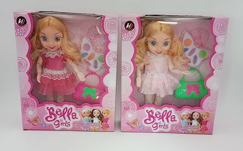 10 inch multi-joint lighting music doll + handbag + jewelry 2 colors