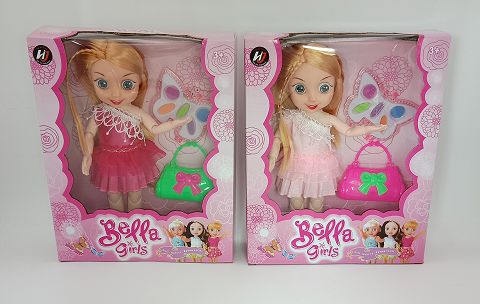 10 inch multi-joint lighting music doll + handbag + jewelry 2 colors