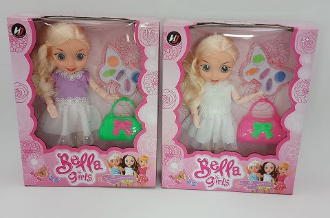 10 inch multi-joint lighting music doll + handbag + jewelry 2 colors
