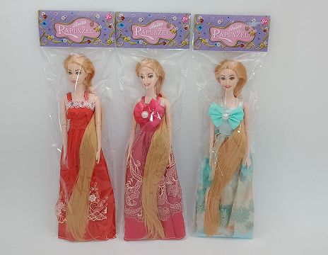 11.5-inch multi-articular long hair doll 3 styles