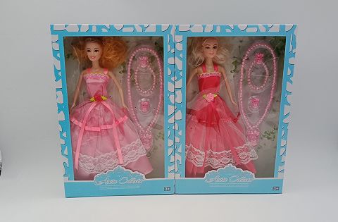 11.5 "solid body barbie + 2 colors accessories