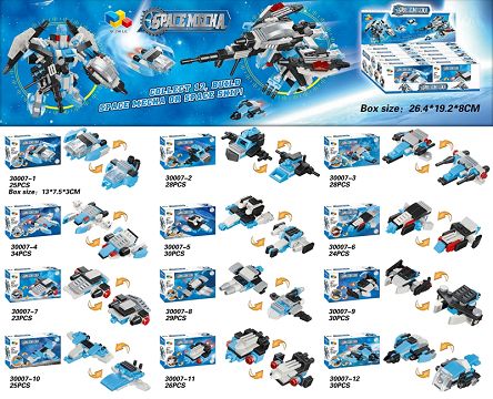 12 space-fit spacecraft /12PCS display box