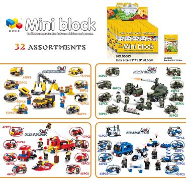32 mini blocks /8 times 1