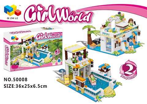 Girls world 2 change villa swimming pool