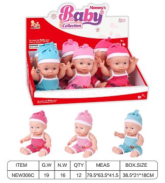 10-inch plastic doll with 12 tones of IC(6 PCS)