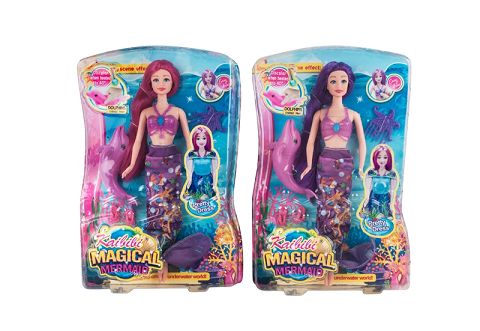 Khabibi's 11.5-inch body changes color with mermaid and dolphin