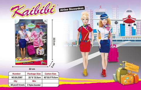 11.5-inch cabbie flight attendant theme