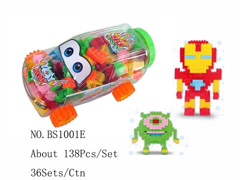 The car body is equipped with about 138PCS lego granule blocks